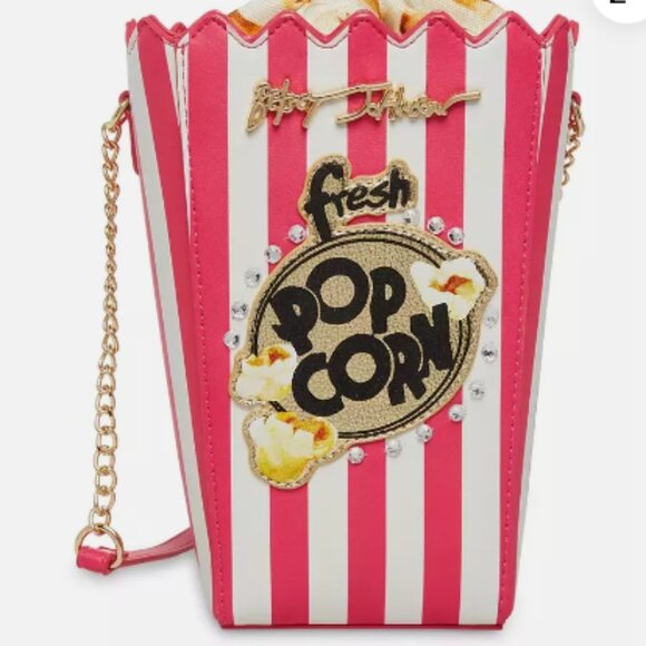 Betsey Johnson Popcorn Cross Body Purse - Tie Close Bet2 - Picture 3 of 9